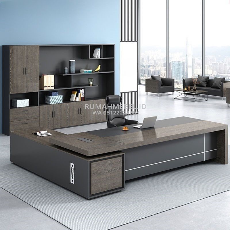 Meja Direktur L Shape Minimalis Modern 1