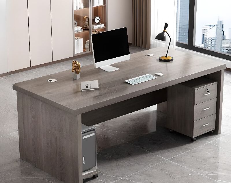Meja Kantor Minimalis HPL Dengan Drawer 3 Laci