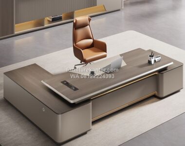 Meja Direksi Kantor L Shape Minimalis Modern