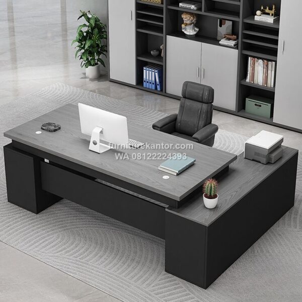 Meja Direksi Minimalis L Shape Desain Modern