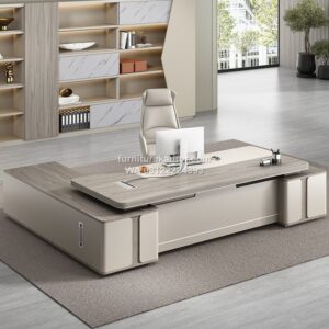 Meja Direktur L Shape Minimalis Modern Mewah