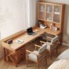 Meja Kantor Di Rumah Dengan Rak Buku Minimalis Modern