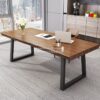 Meja Kerja Kantor Kayu Trembesi Solid Minimalis Modern