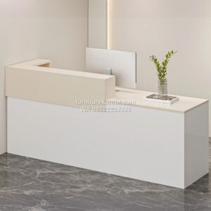 Meja Receptionist Kantor L Shape Minimalis