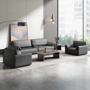 Sofa Ruang Tunggu Kantor Minimalis Kulit Sintetis