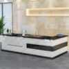 Meja Receptionist L Shape Mewah Modern