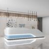 Meja Receptionist Sudut Minimalis Modern