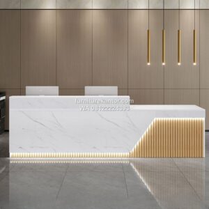 Meja Resepsionis Fungsional Modern Minimalis 220 cm