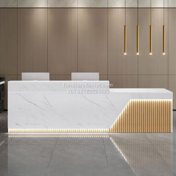 Meja Resepsionis Fungsional Modern Minimalis 220 cm