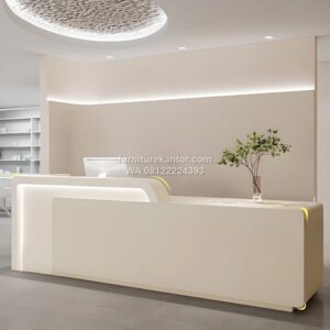 Meja Resepsionis Klinik Minimalis Modern 280cm