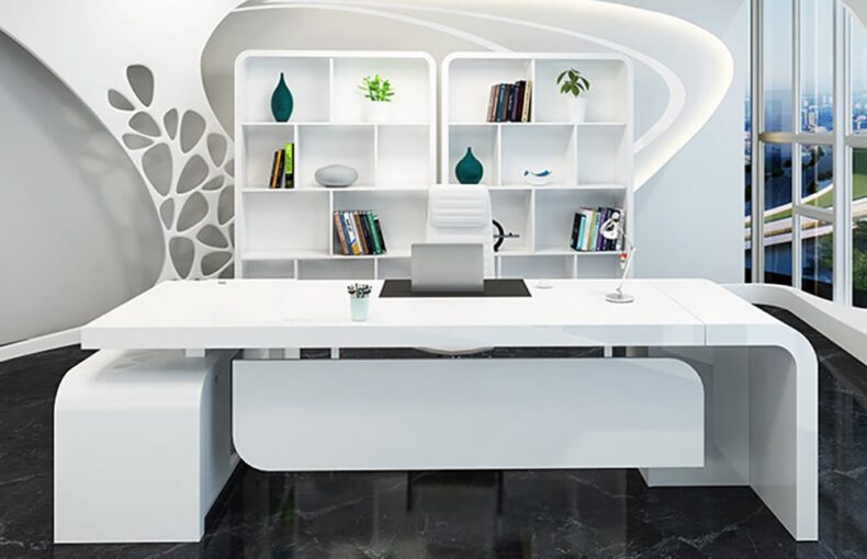 Meja Direktur dengan Desain Minimalis Elegan