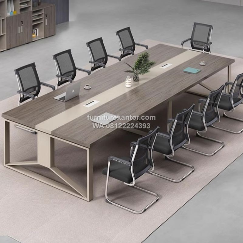 Meja Meeting Eksekutif Desain Minimalis 8 Orang