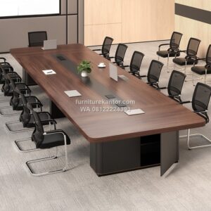 Meja Meeting Minimalis Kantor 14 Orang Dengan Storage