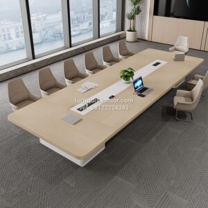 Meja Rapat Kantor Besar Minimalis Warna Natural