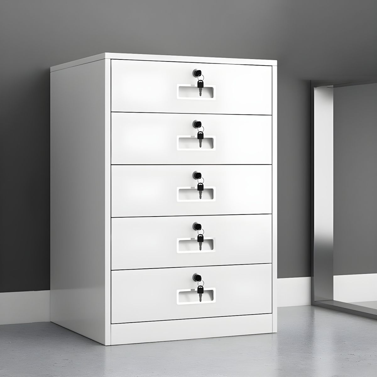 Filing Cabinet Minimalis 5 Laci Dengan Kunci