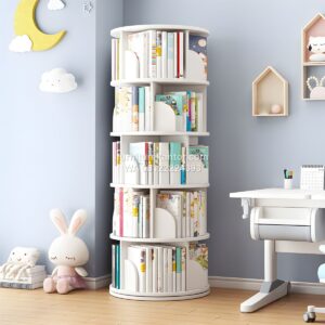 Rak Buku Bundar yang Dapat Diputar Desain Modern