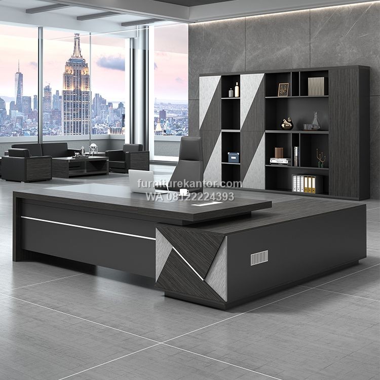 Meja Direktur Executive Dengan Storage Samping Premium 1 Meja Direktur Executive Dengan Storage Samping Premium