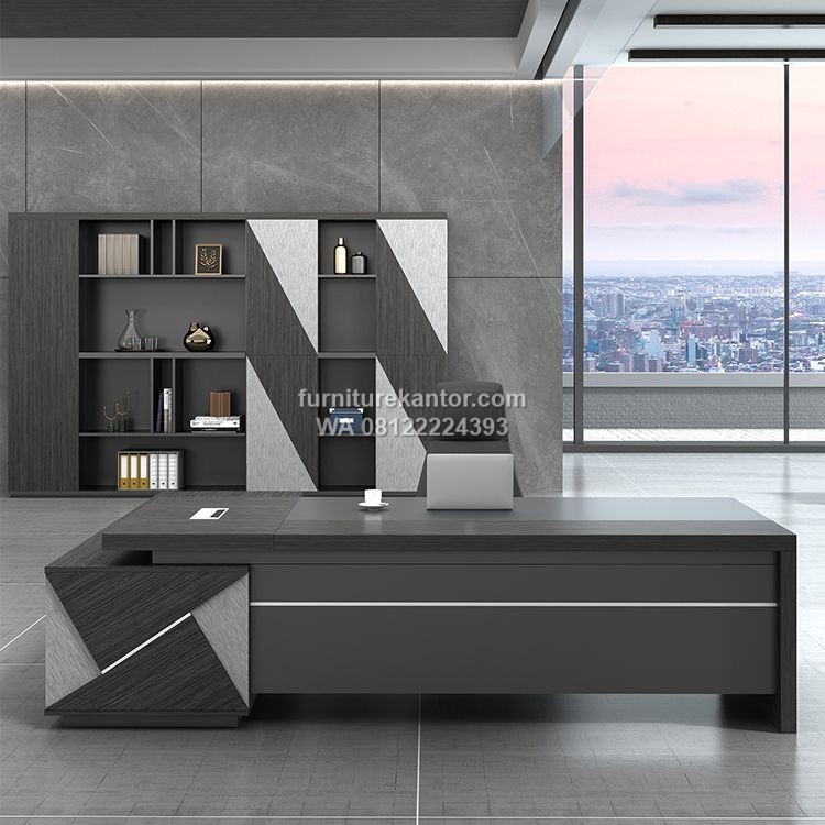 Meja Direktur Executive Dengan Storage Samping Premium 2 Meja Direktur Executive Dengan Storage Samping Premium