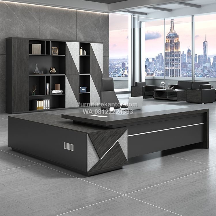 Meja Direktur Executive Dengan Storage Samping Premium 1 Meja Direktur Executive Dengan Storage Samping Premium