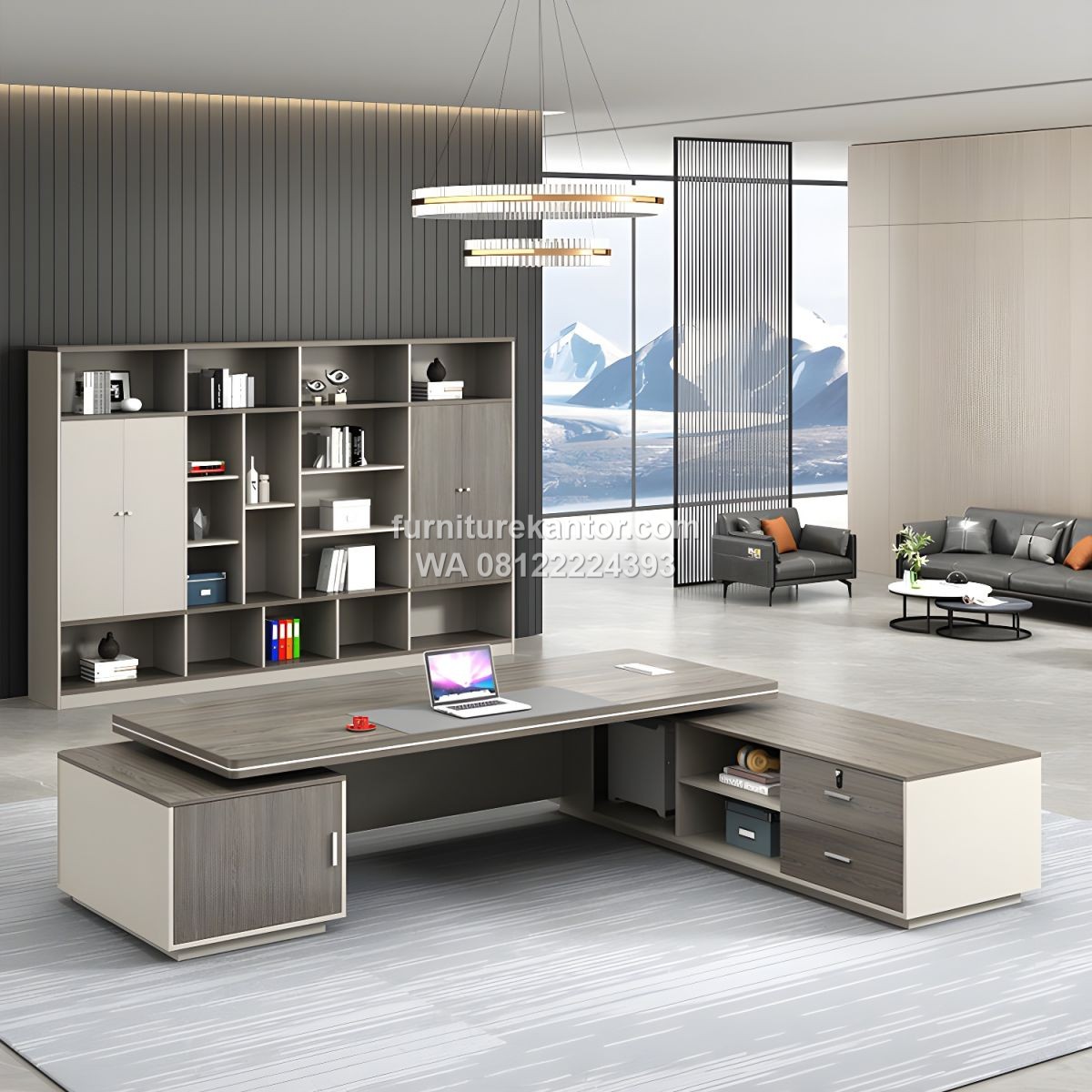 Meja Direktur Executive Finishing Matte Minimalis Modern 2 Meja Direktur Executive Finishing Matte Minimalis Modern 2