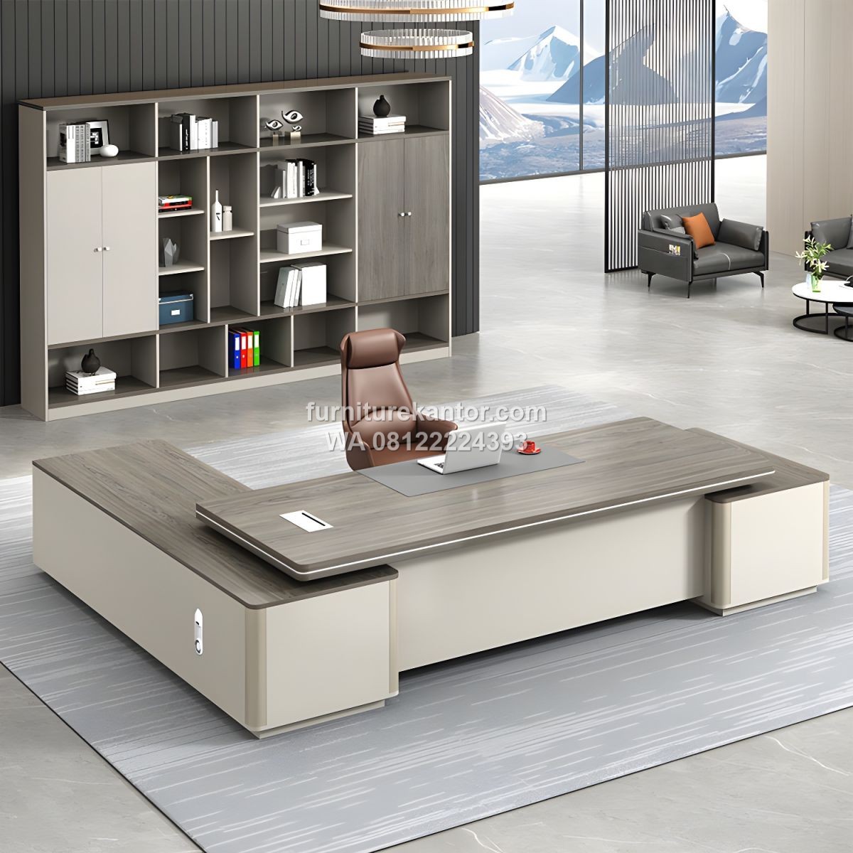 Meja Direktur Executive Finishing Matte Minimalis Modern 1 Meja Direktur Executive Finishing Matte Minimalis Modern