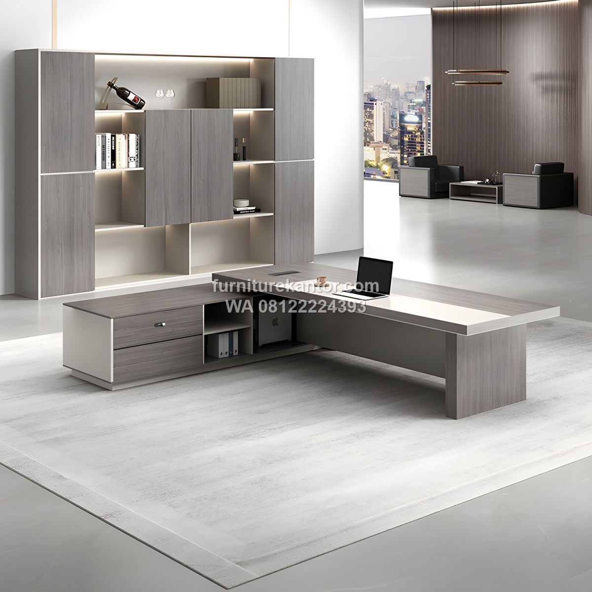 Meja Direktur Executive HPL Premium Desain L Shape 2 Meja Direktur Executive HPL Premium Desain L Shape