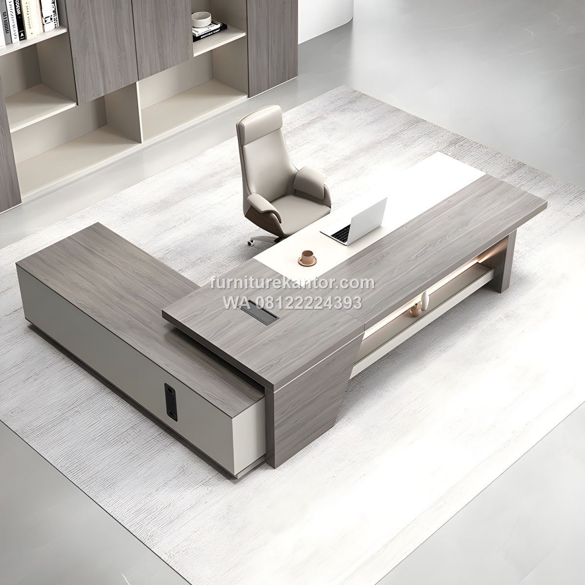 Meja Direktur Executive HPL Premium Desain L Shape 3 Meja Direktur Executive HPL Premium Desain L Shape