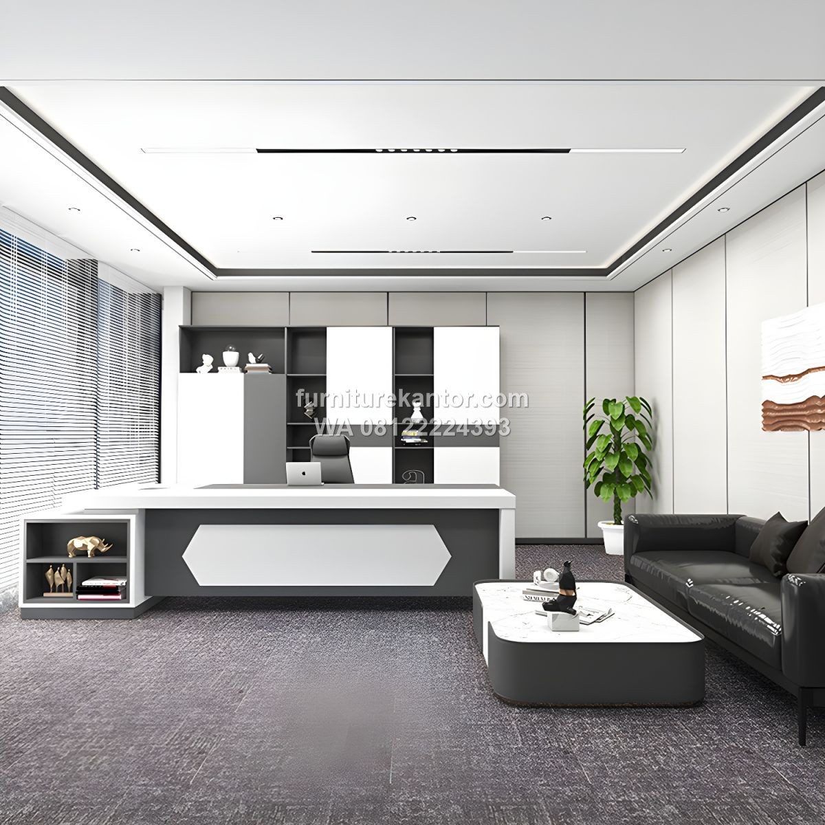 Meja Direktur Executive Kombinasi Credenza Minimalis Modern 3 Meja Direktur Executive Kombinasi Credenza Minimalis Modern