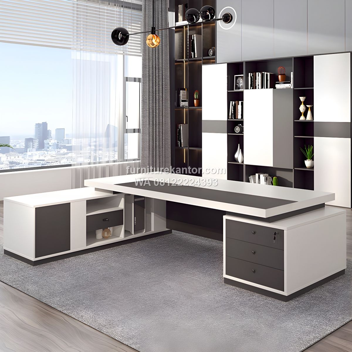 Meja Direktur Executive Kombinasi Credenza Minimalis Modern 4 Meja Direktur Executive Kombinasi Credenza Minimalis Modern