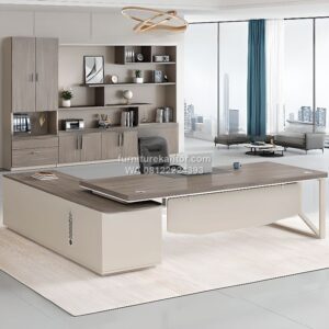 Meja Direktur Executive Model Sudut Minimalis Premium