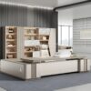 Meja Direktur Executive Plywood Berkualitas Finishing HPL Modern