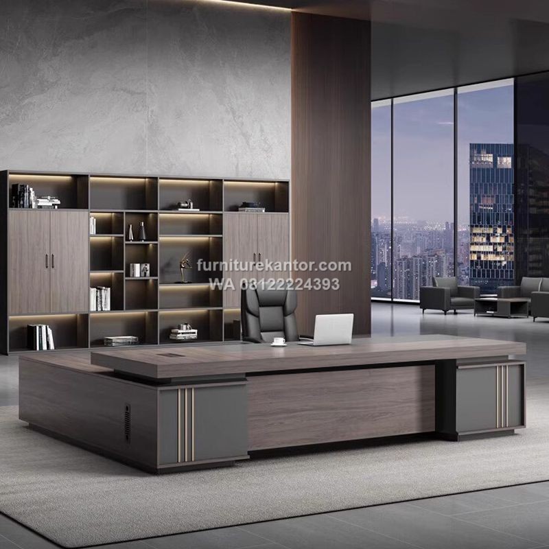 Meja Direktur Executive Simple Tampilan Mewah Elegan