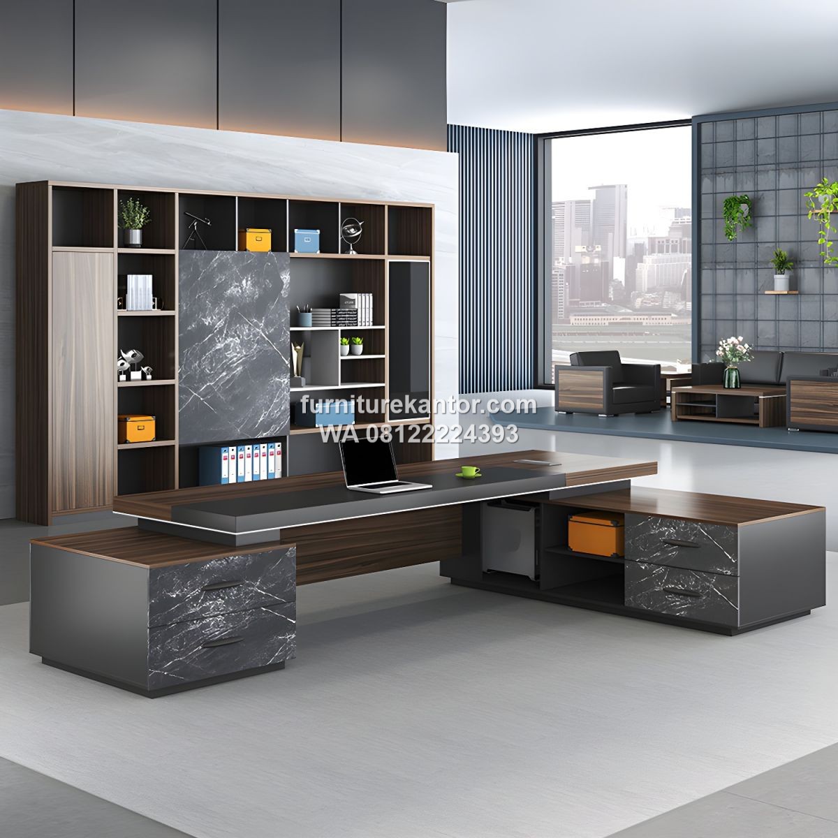 Meja Direktur Kantor Executive Premium Modern L Shape Meja Direktur Kantor Executive Premium Modern L Shape