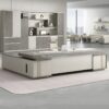 Meja Direktur Kantor Minimalis Premium Desain L Shape