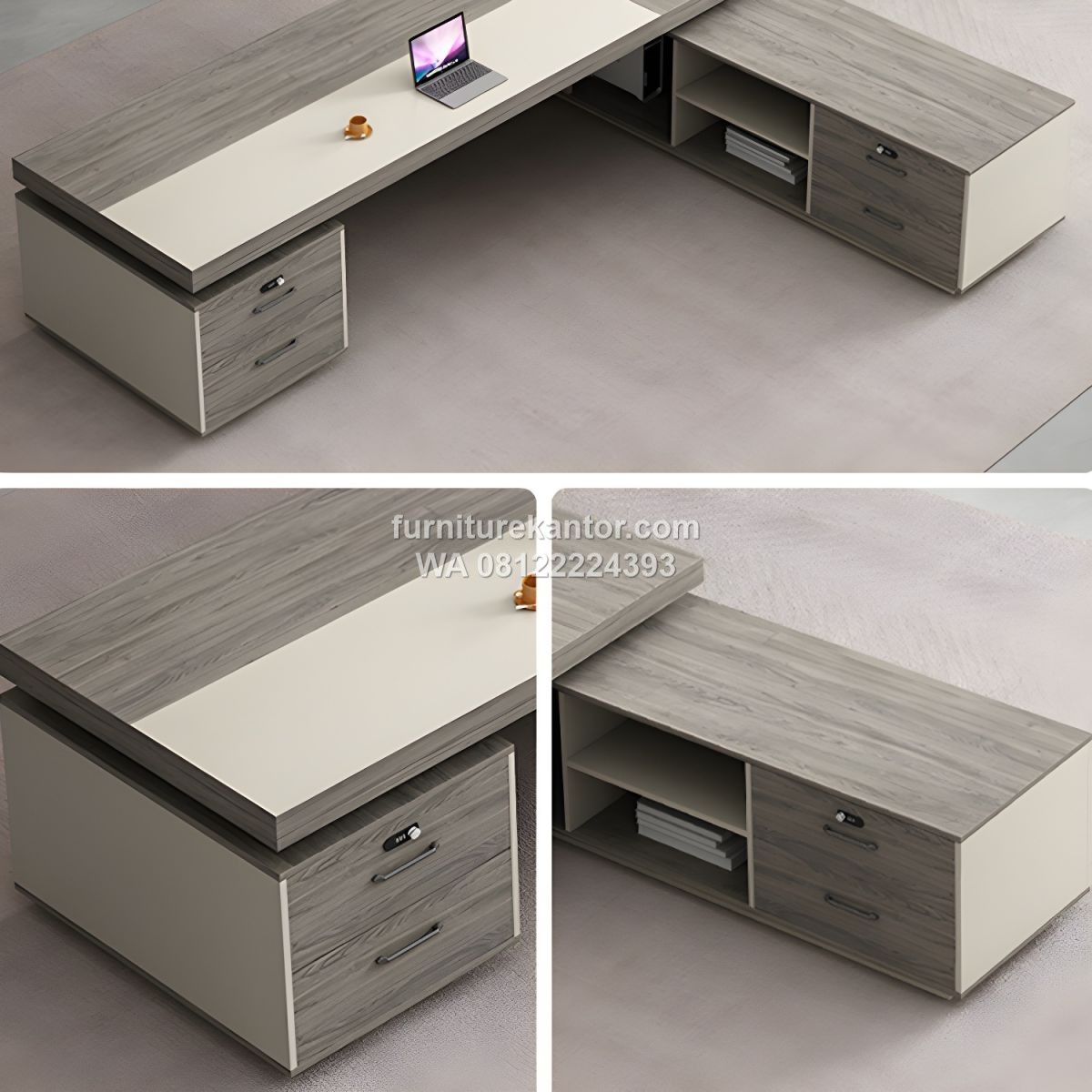 Meja Direktur Kantor Minimalis Premium Desain L Shape 2 Meja Direktur Kantor Minimalis Premium Desain L Shape