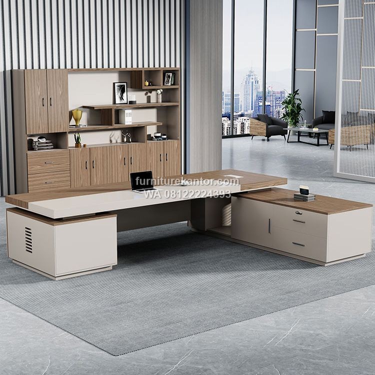 Meja Direktur Kantor Minimalis Warna Kayu Premium Meja Direktur Kantor Minimalis Warna Kayu Premium