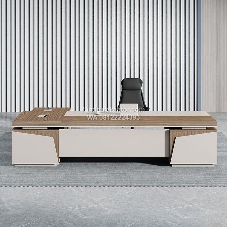 Meja Direktur Kantor Minimalis Warna Kayu Premium 2 Meja Direktur Kantor Minimalis Warna Kayu Premium