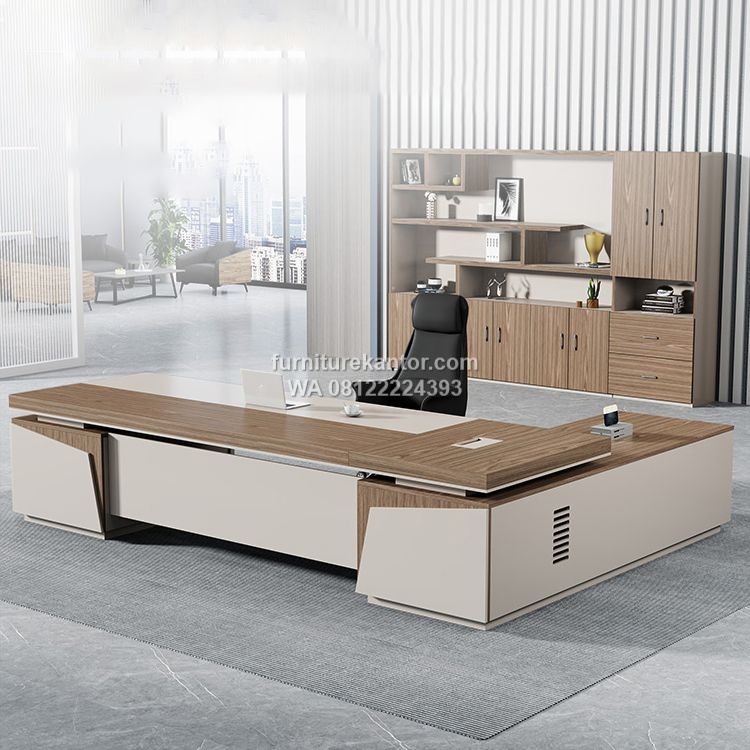 Meja Direktur Kantor Minimalis Warna Kayu Premium 3 Meja Direktur Kantor Minimalis Warna Kayu Premium