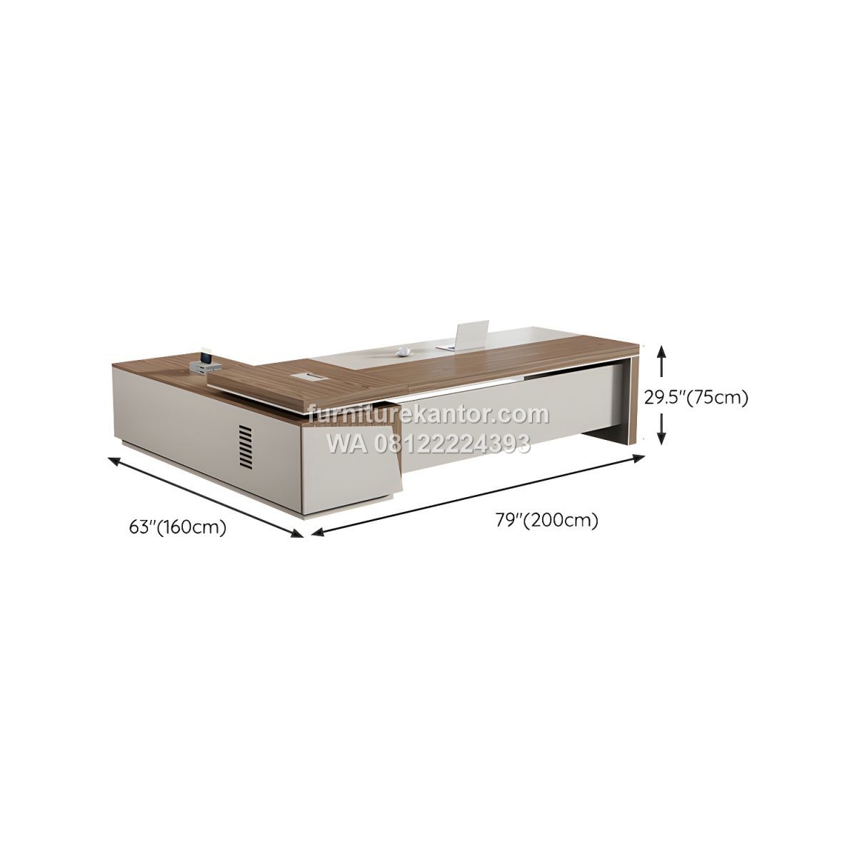Meja Direktur Kantor Minimalis Warna Kayu Premium 4 Meja Direktur Kantor Minimalis Warna Kayu Premium