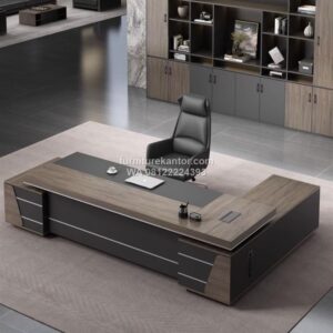 Meja Direktur Minimalis L Shape Elegan Desain Modern