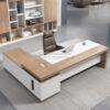 Meja Kantor Direktur Eksekutif Bentuk L Shape Minimalis Modern