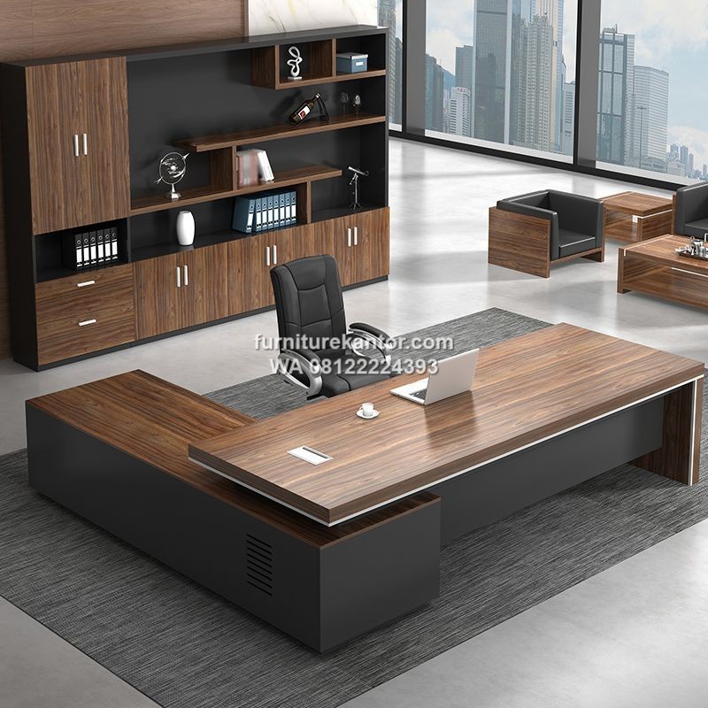 Meja Kantor Direktur Eksekutif Minimalis L Shape Mewah Meja Kantor Direktur Eksekutif Minimalis L Shape Mewah