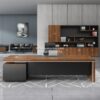 Meja Kantor Direktur Minimalis Modern L Shape