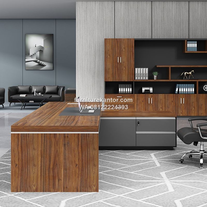 Meja Kantor Direktur Minimalis Modern L Shape 2 Meja Kantor Direktur Minimalis Modern L Shape