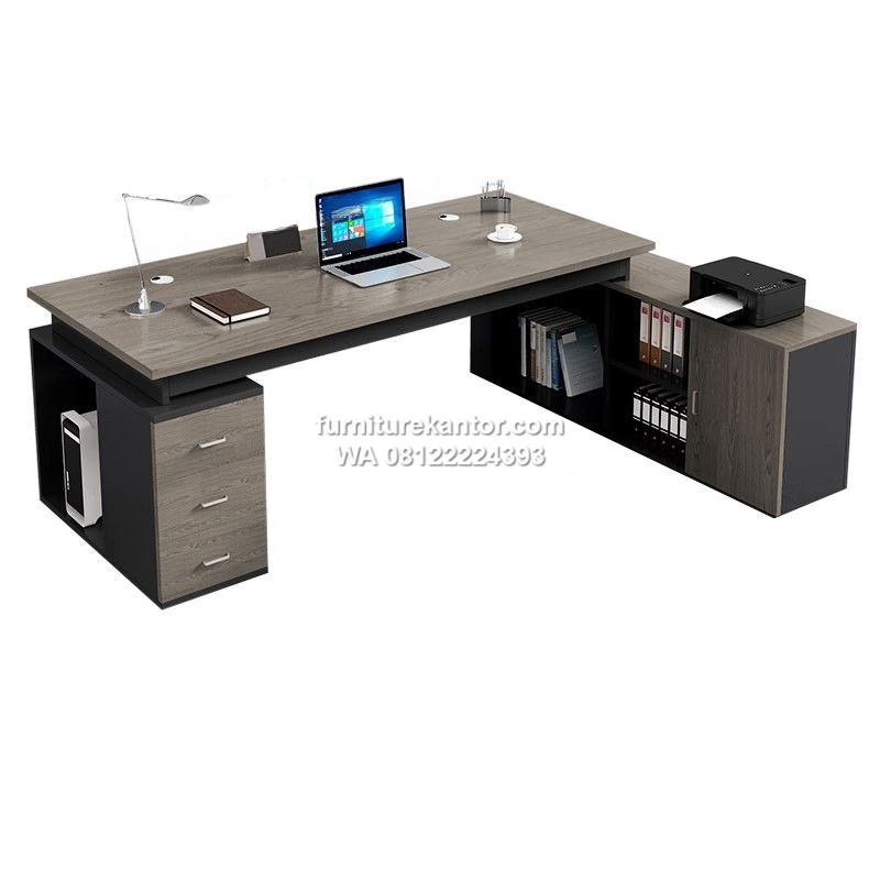 Meja Kantor L Shape Minimalis Dengan Penyimpanan 1 Meja Kantor L Shape Minimalis Dengan Penyimpanan