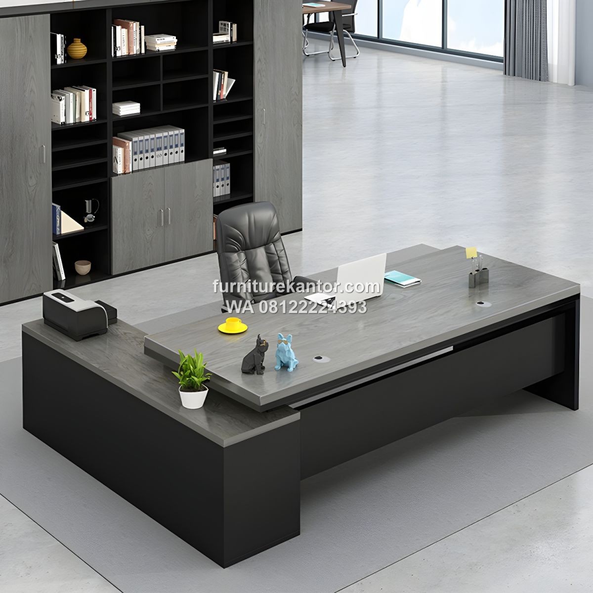 Meja Kantor Manajer L Shape Minimalis Modern 1 Meja Kantor Manajer L Shape Minimalis Modern