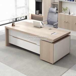 Meja Kantor Minimalis Modern Dengan 3 Laci