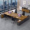Meja Kantor Partisi Minimalis Modern Untuk 4 Orang
