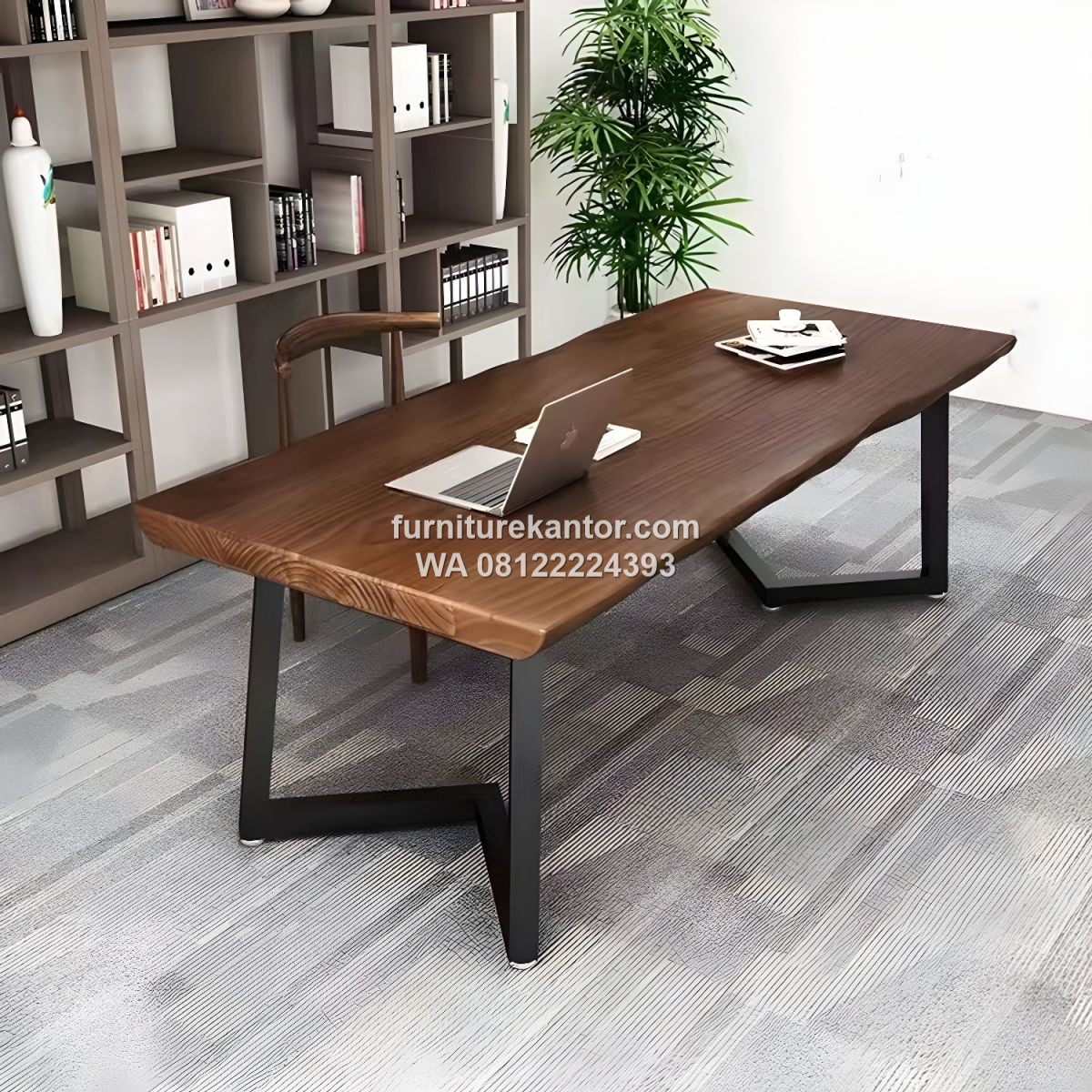 Meja Kantor Rumah dari Kayu Solid Industrial 1 Meja Kantor Rumah dari Kayu Solid Industrial