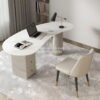 Meja Kantor Unik Kaki Salur Minimalis Modern dengan 3 Laci